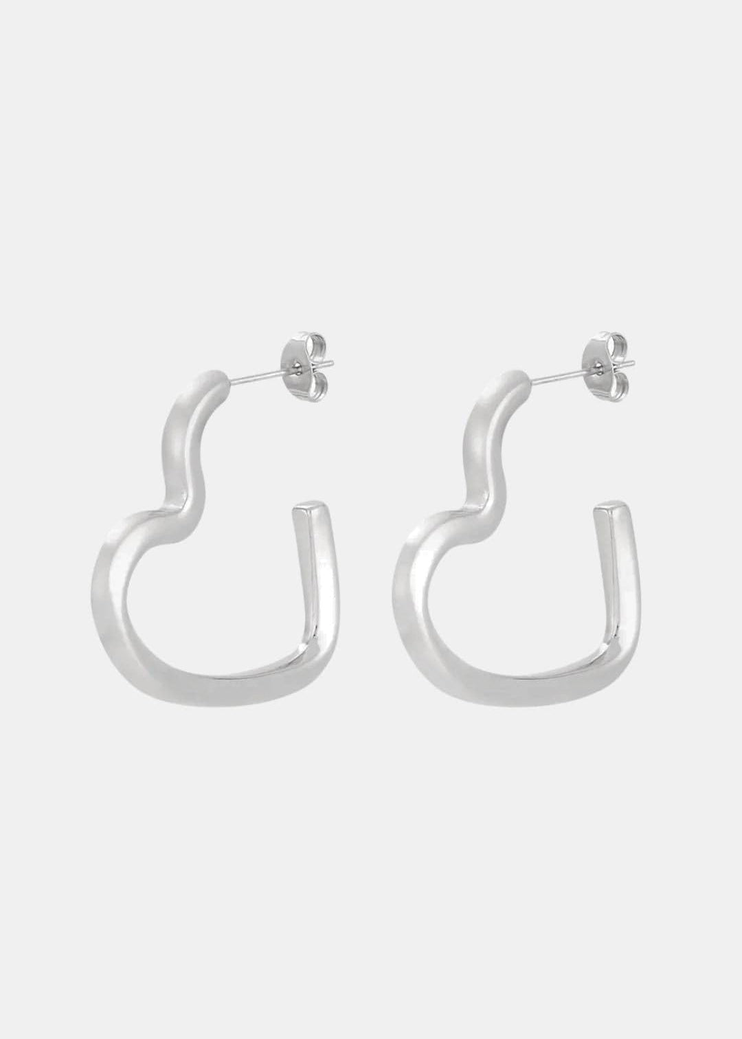 Skye – Modern Open-Heart Statement Hoop Earrings