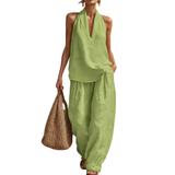 ZURI™ – Breezy Halter Wide-Leg Two Piece Set