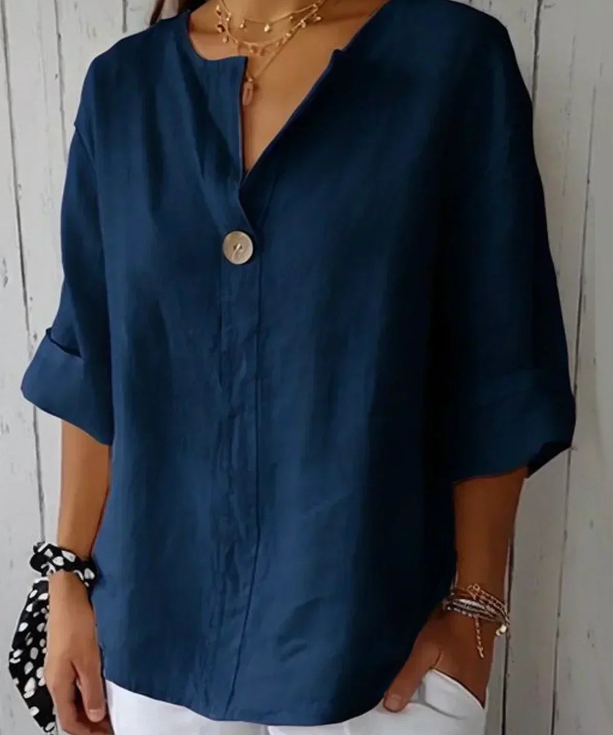 NAYLA™ - Casual V-Neck Blouse