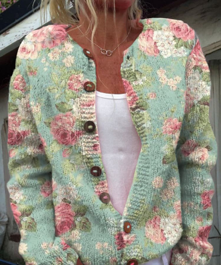 FLORA™ - Vintage Floral Cardigan