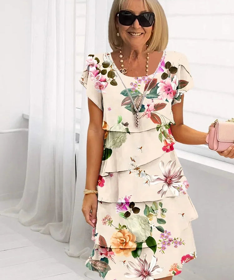 FLORA™ – Elegant Spring Midi Dress