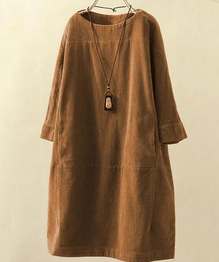 BRIDIE™ - Relaxed Fit Corduroy Midi