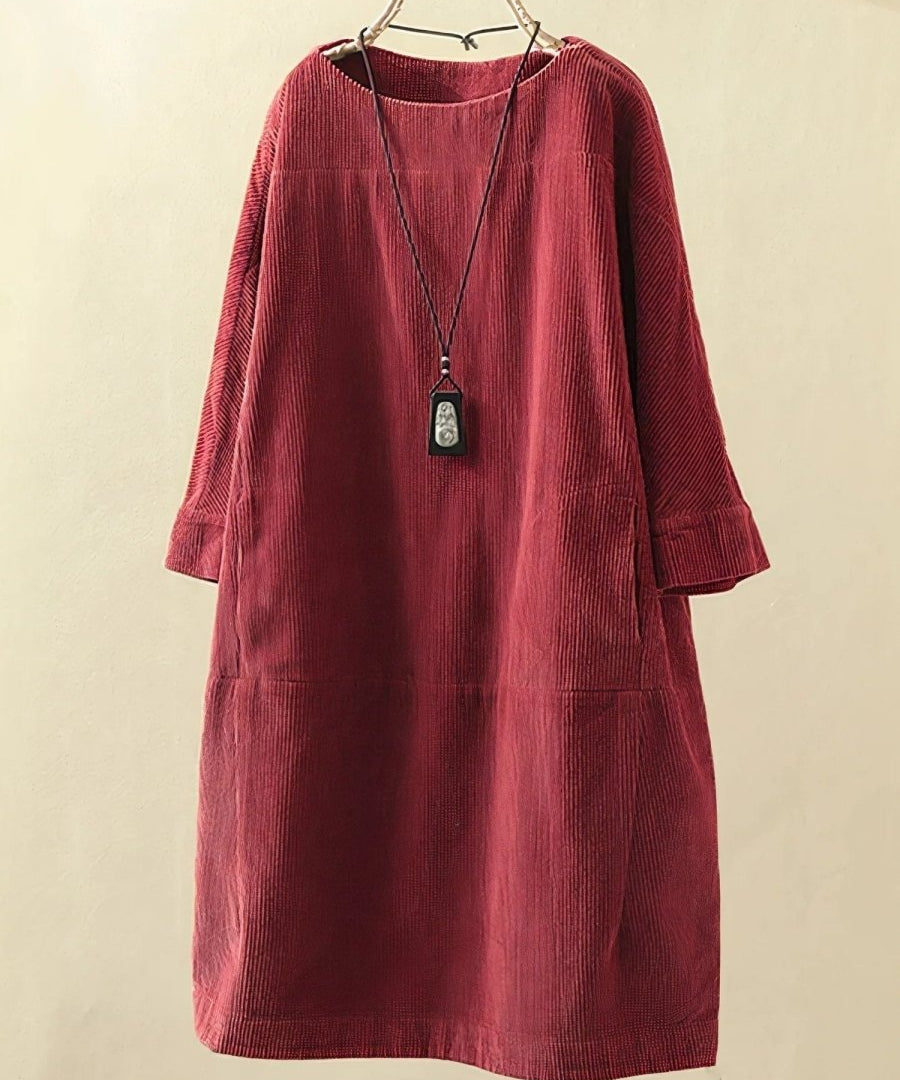 BRIDIE™ - Relaxed Fit Corduroy Midi