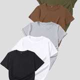 OLIVE™ - Casual Short Sleeve Tee (Pack of 5)