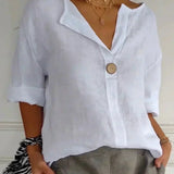 NAYLA™ - Casual V-Neck Blouse