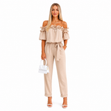 CAMILA™ – Chic Off Shoulder Frill Tie-Waist Jumpsuit