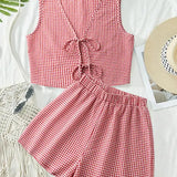MOESHA™ - Chic Summer Sleeveless Vest and High-Waist Shorts Set