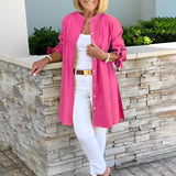 CÉLINA™ - Classy Long Shirt Jacket