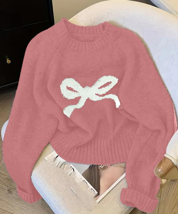 GRACIE™ - Elegant Bow Knit Sweater for Fall & Winter Fashion