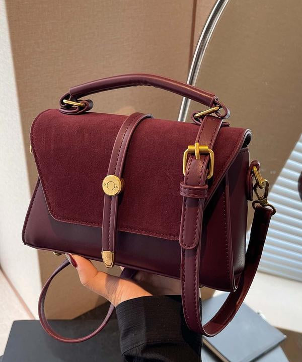 AVANLIE™ - Trendy Contrast Stitching Small Square Shoulder Bag