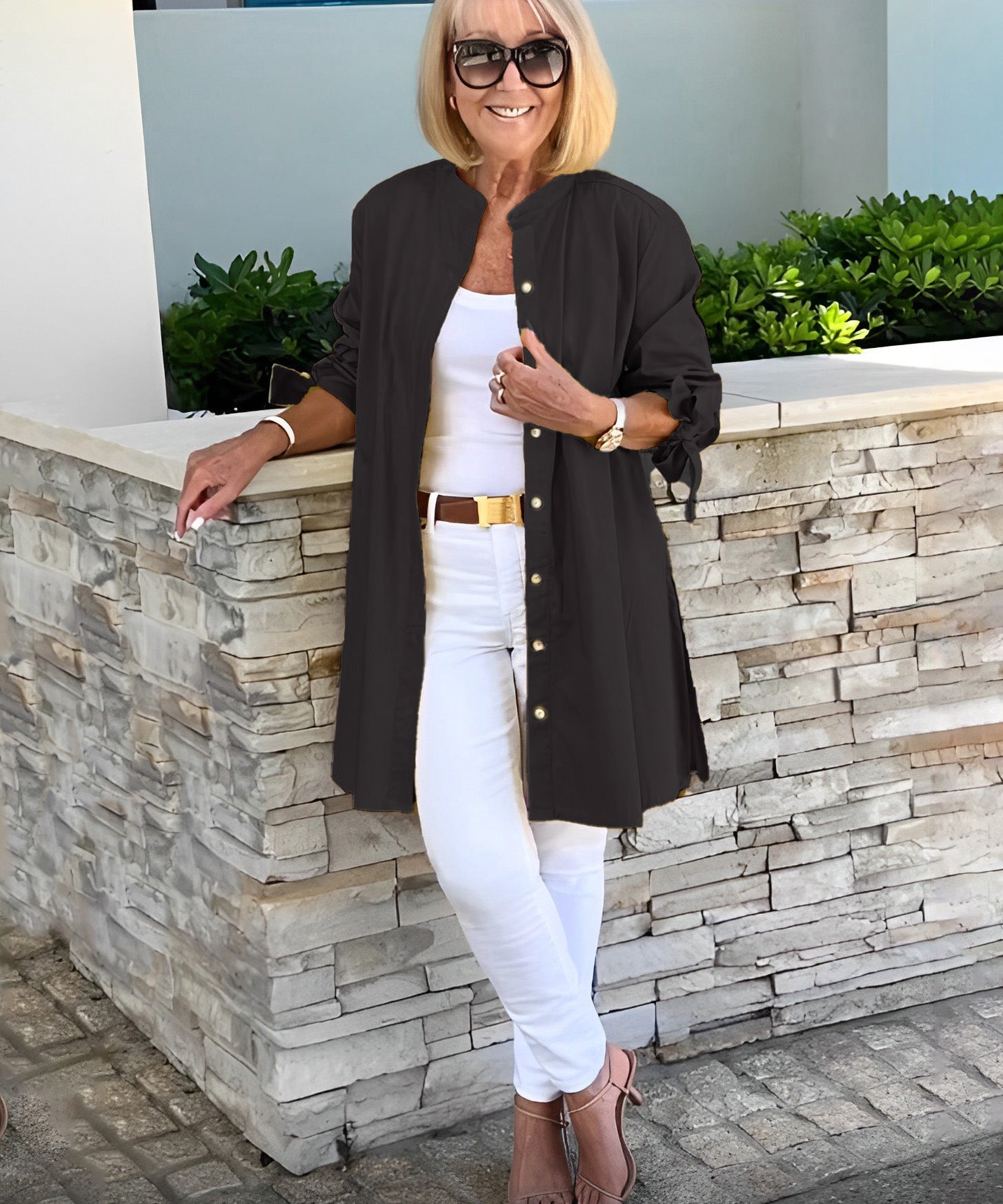 CÉLINA™ - Classy Long Shirt Jacket