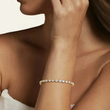 Petronella - Marquise Crystal Chain Tennis Bracelet