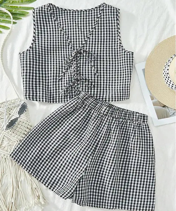 MOESHA™ - Chic Summer Sleeveless Vest and High-Waist Shorts Set