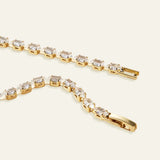Petronella - Marquise Crystal Chain Tennis Bracelet