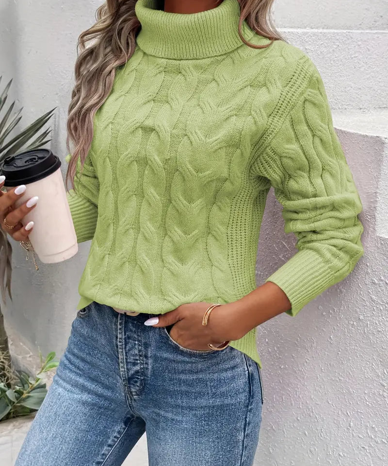 MAIKA™ - Cable Knit Turtleneck Sweater