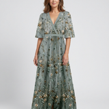 ELSIE V-NECK FLORAL DRESS