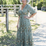 ELSIE V-NECK FLORAL DRESS