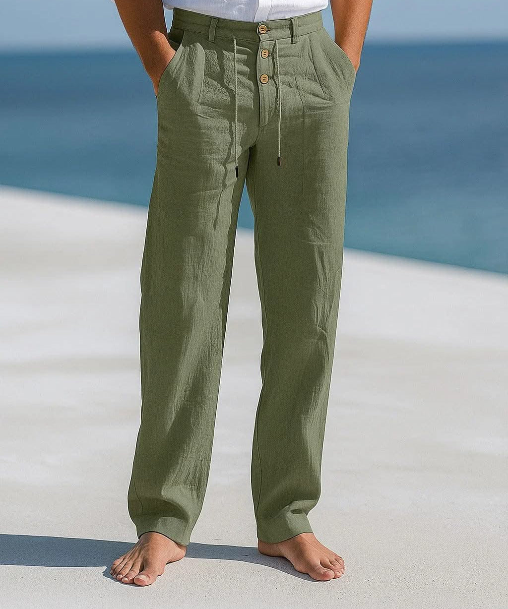 ETHAN LINEN TROUSERS
