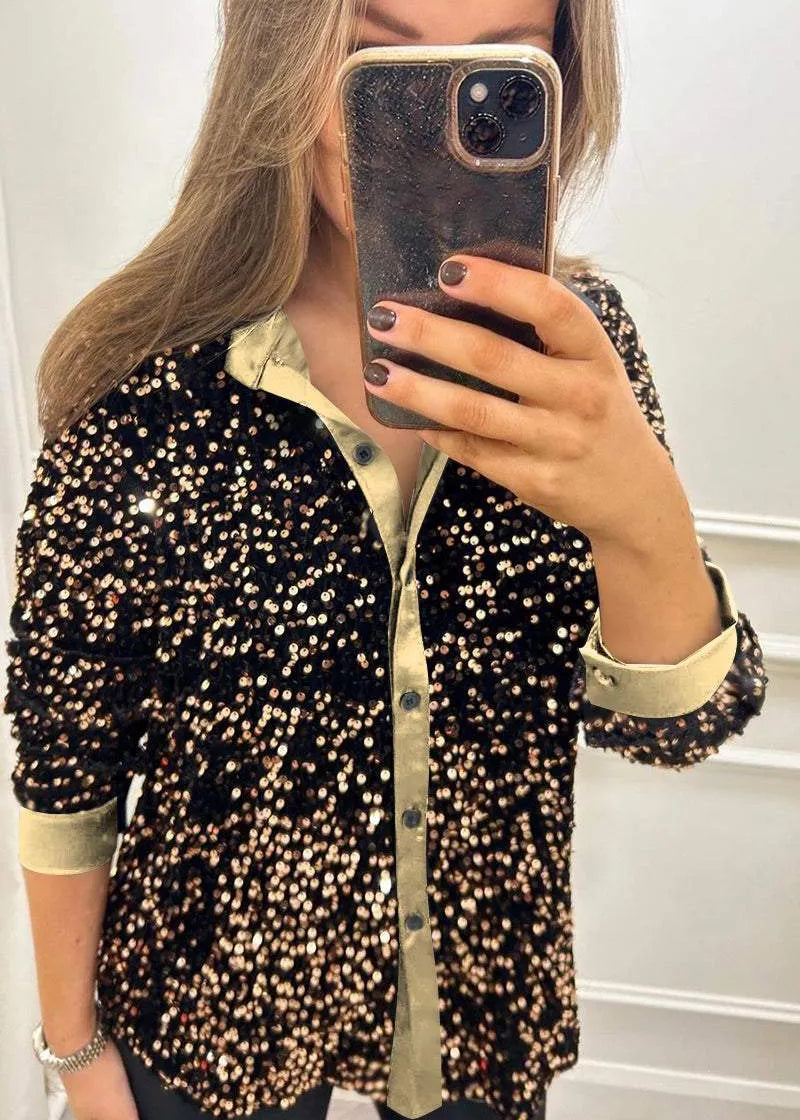 CIARA™ - Shimmer Sequin Shirt
