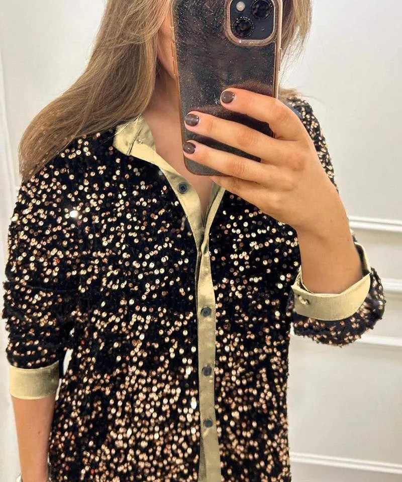 CIARA™ - Shimmer Sequin Shirt