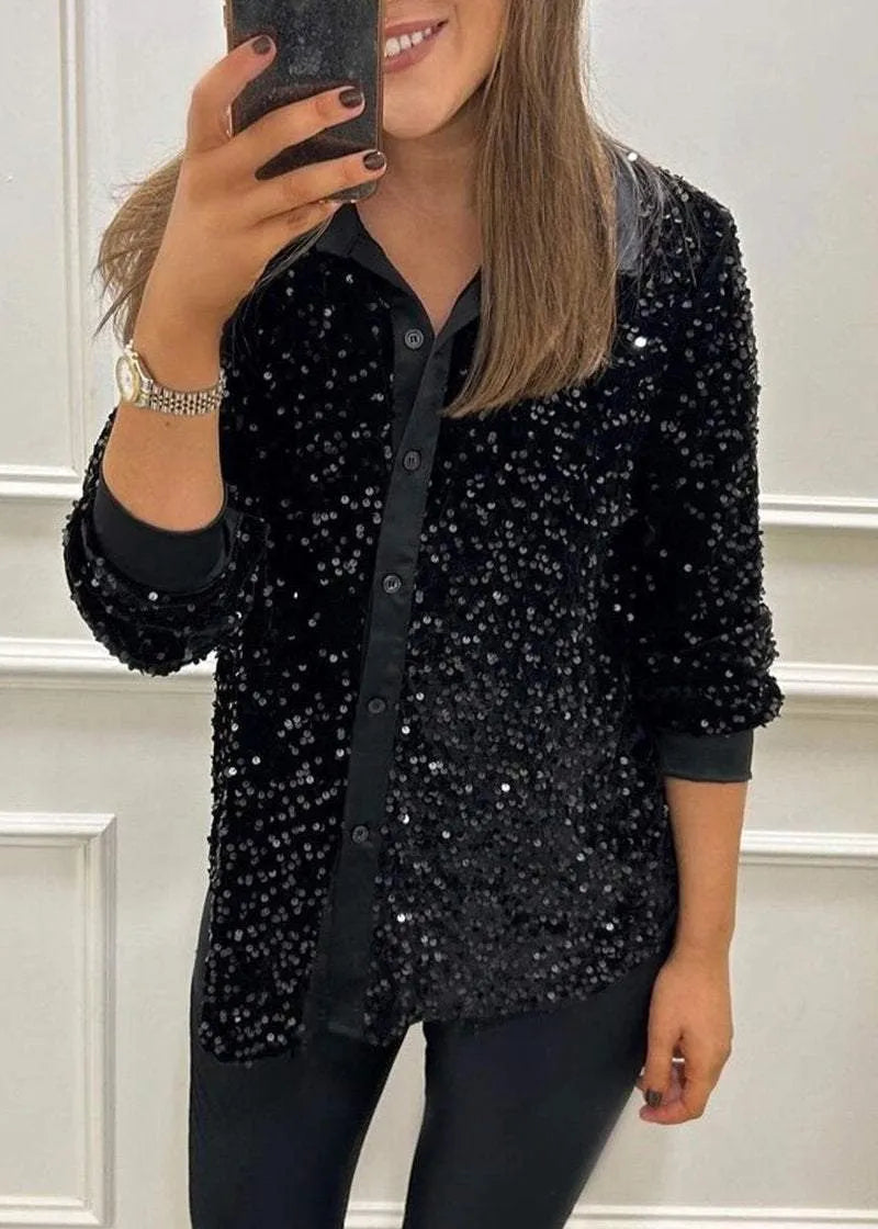 CIARA™ - Shimmer Sequin Shirt