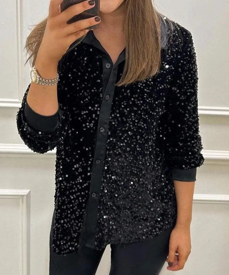 CIARA™ - Shimmer Sequin Shirt