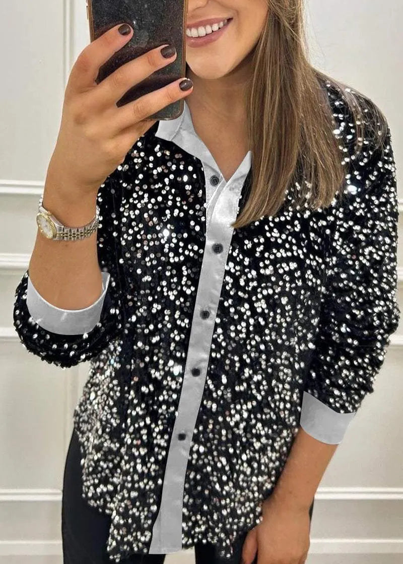 CIARA™ - Shimmer Sequin Shirt