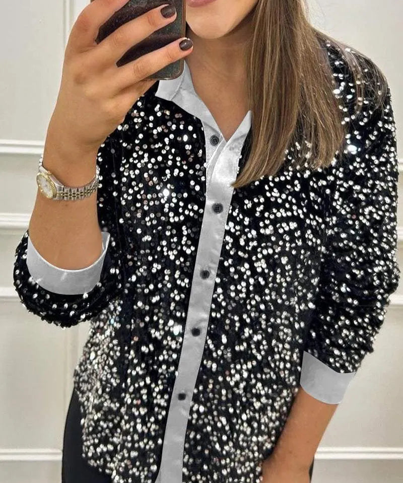 CIARA™ - Shimmer Sequin Shirt