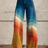 CALLIE™ - Retro Chevron Wide-Leg Pants