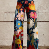 FLEUR™ - Chic Floral Wide-Leg Pants