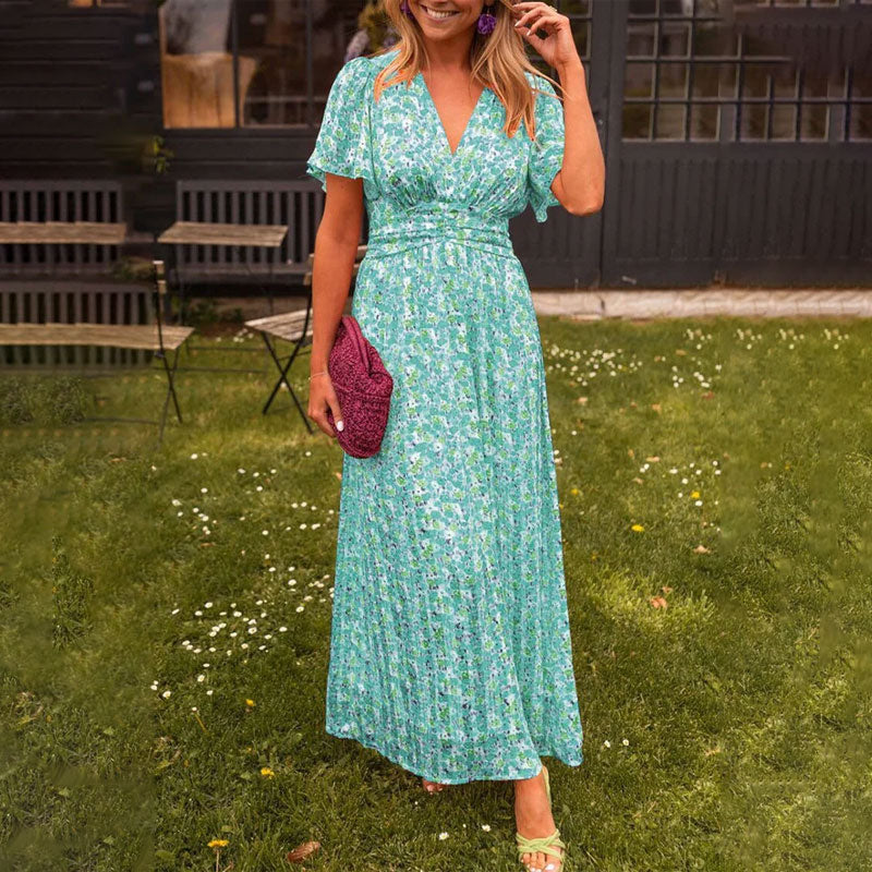 FREYJA™ – Classic V-Neck Dress