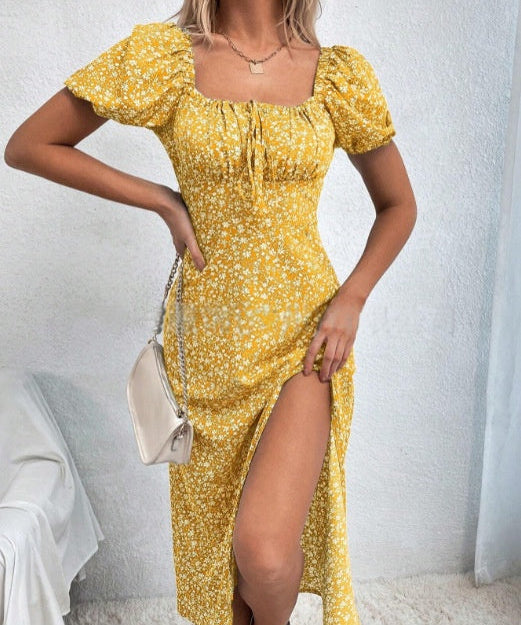 COLETTE™ – Casual Summer Square Neck A-Line Dress